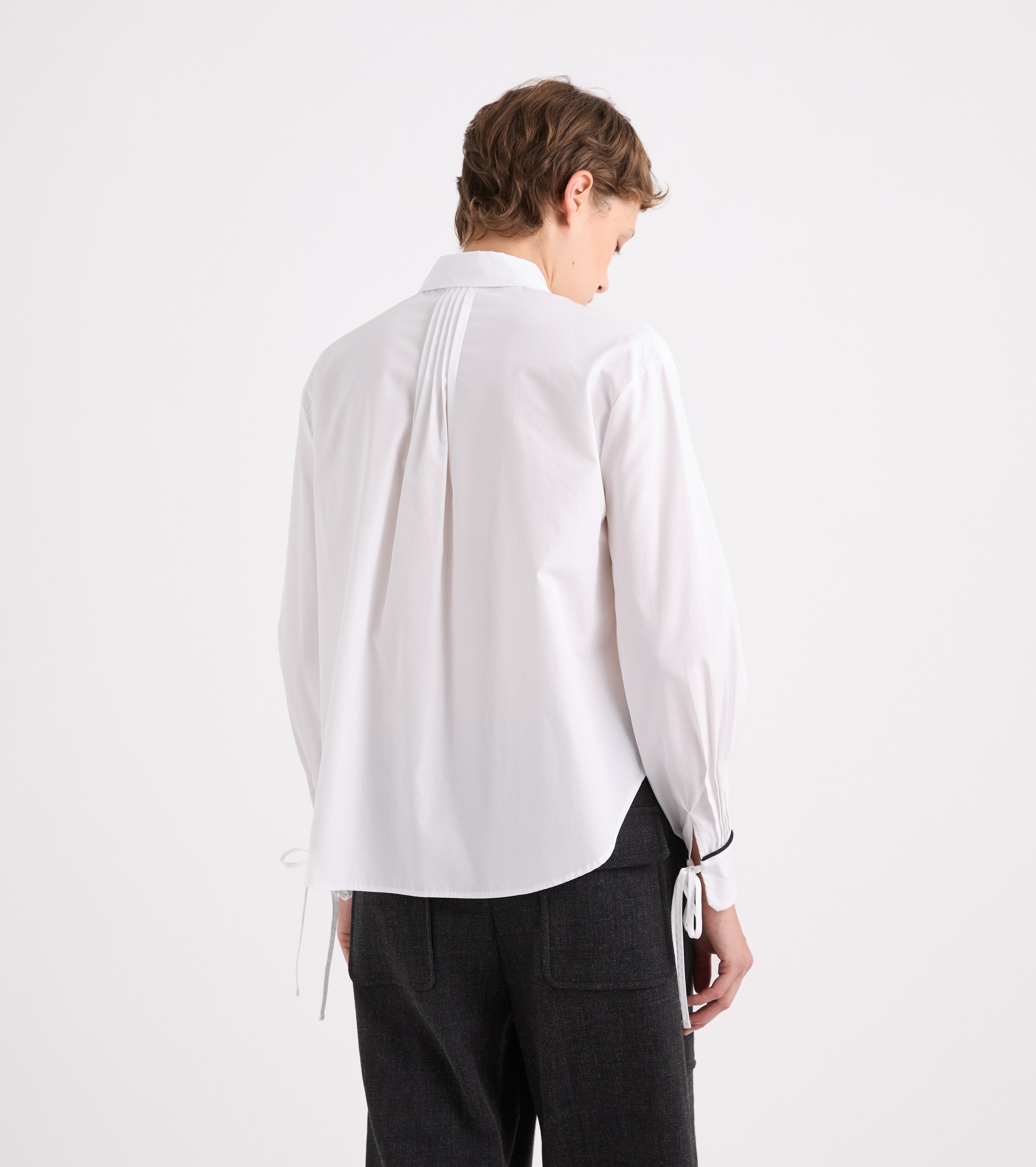 Camicia con dettagli in lurex blue