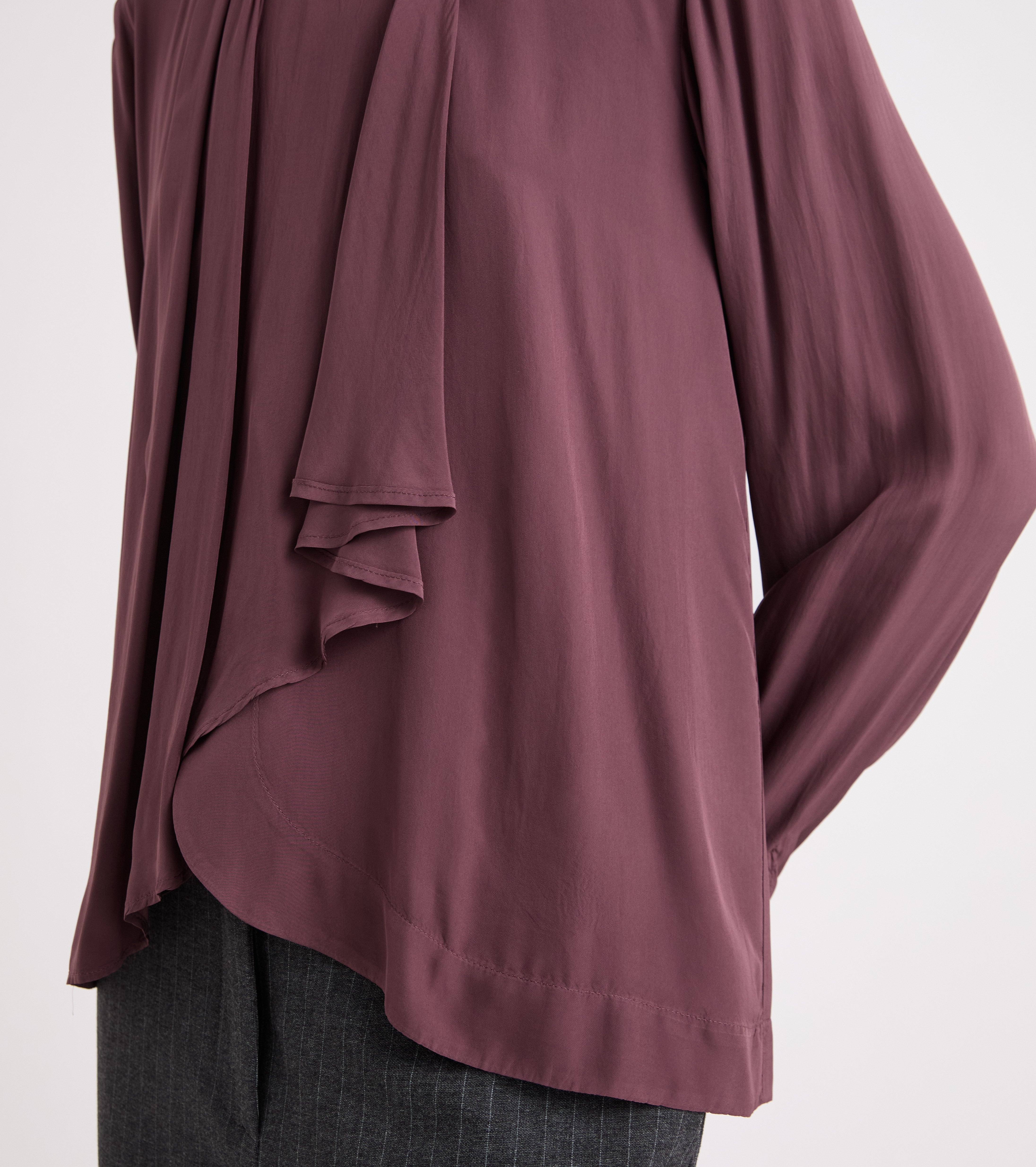 Viskosebluse med drapering i farven »succo«