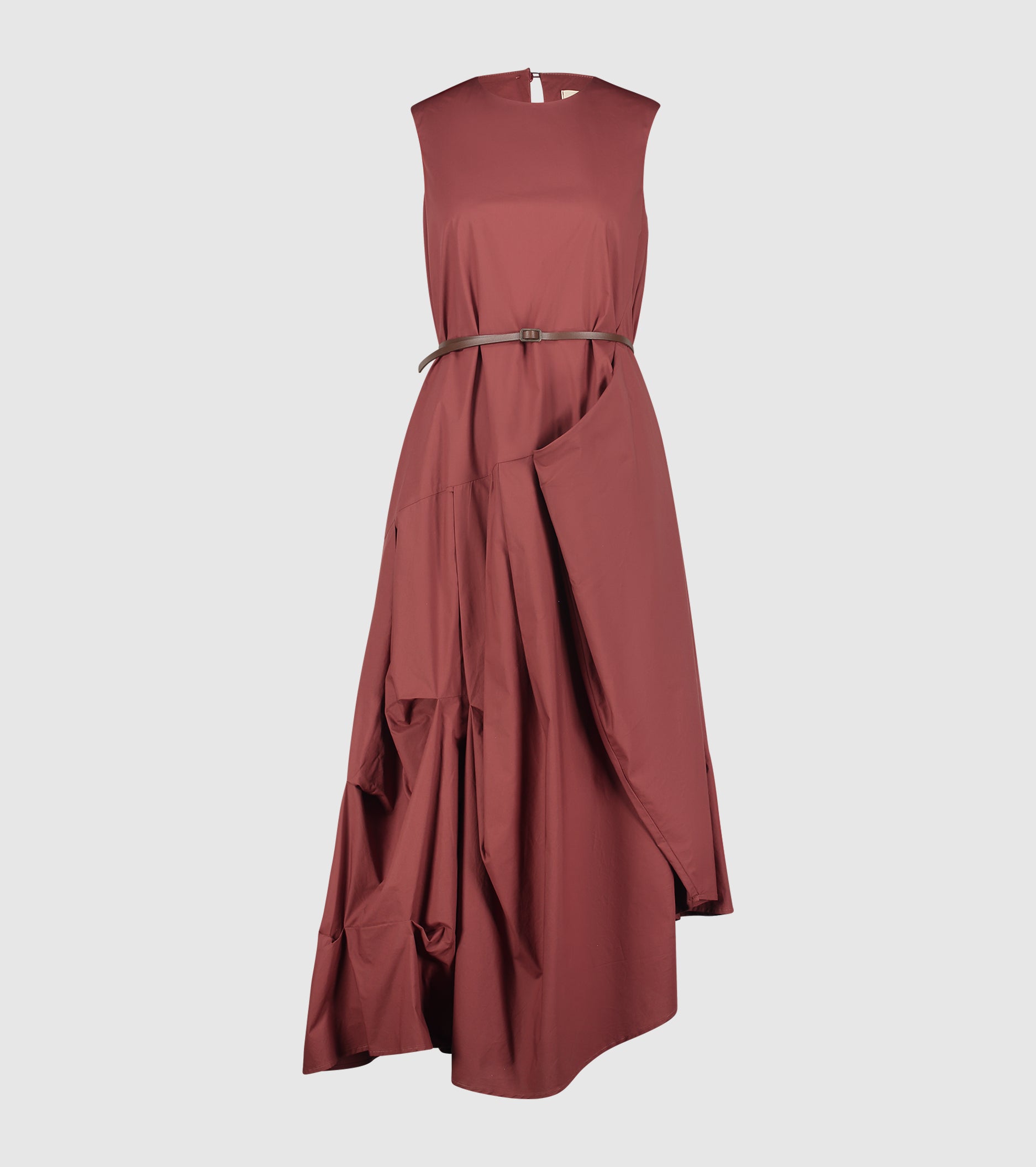 Long dress with marmalade lap neck