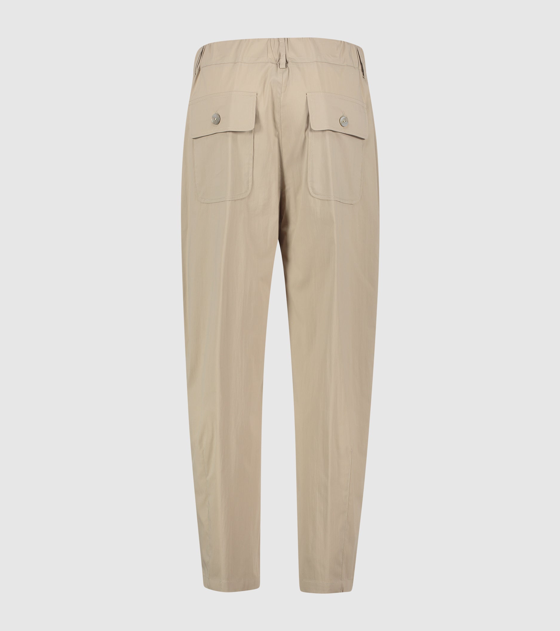 Pantaloni cropped in cotone stretch gres