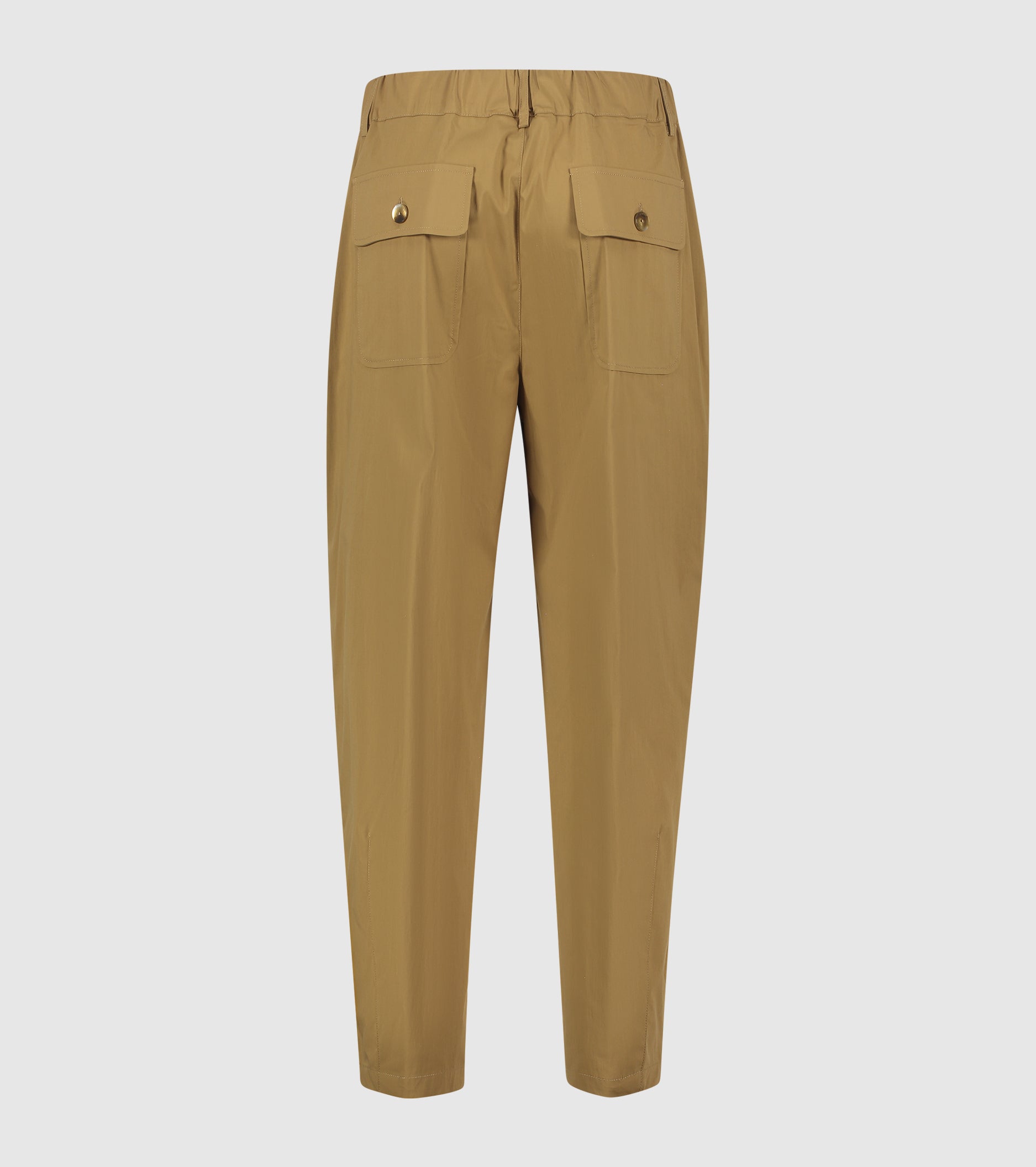 Pantaloni cropped in cotone stretch ermellino