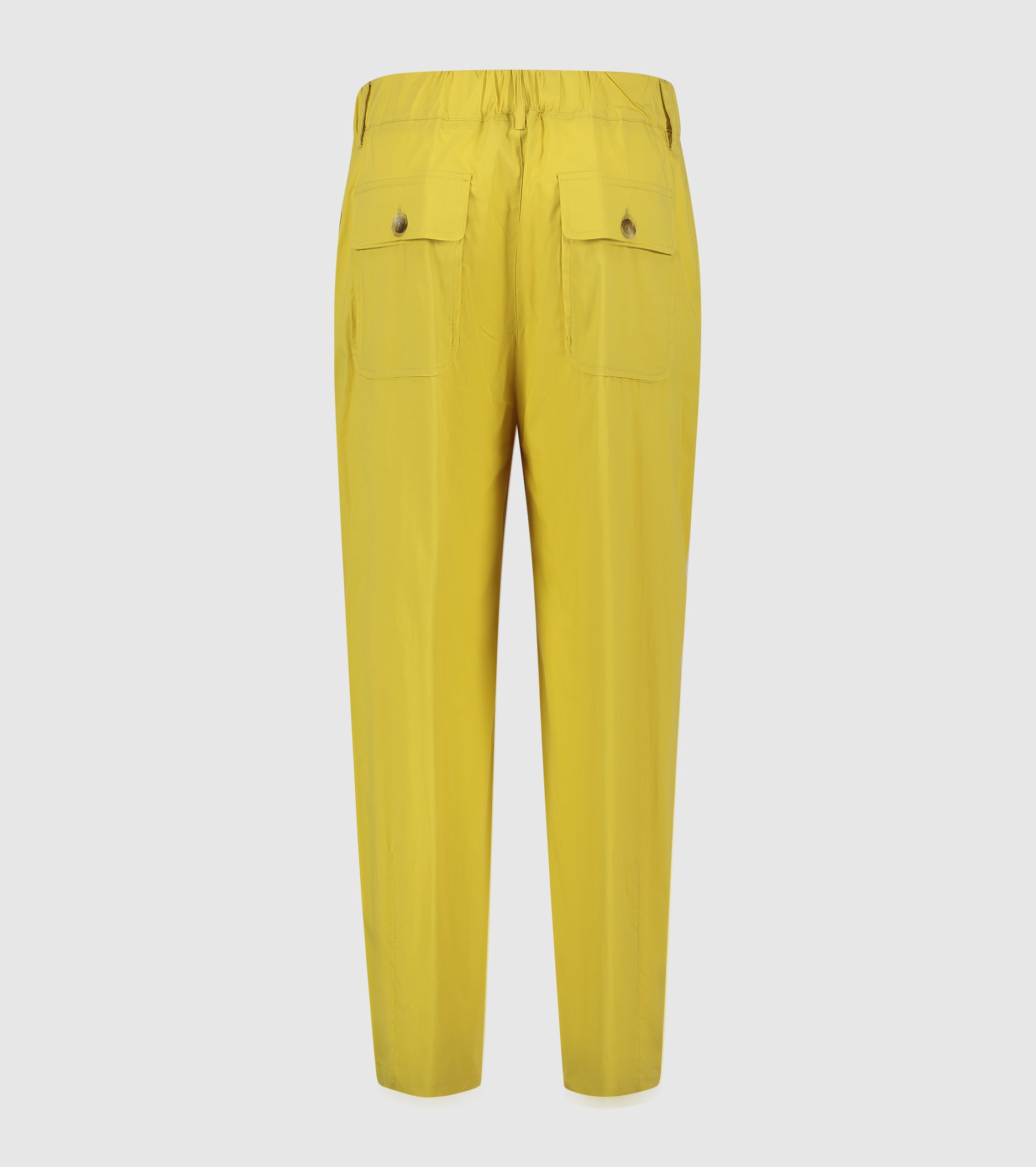 Stretch cotton oil cropped trousers