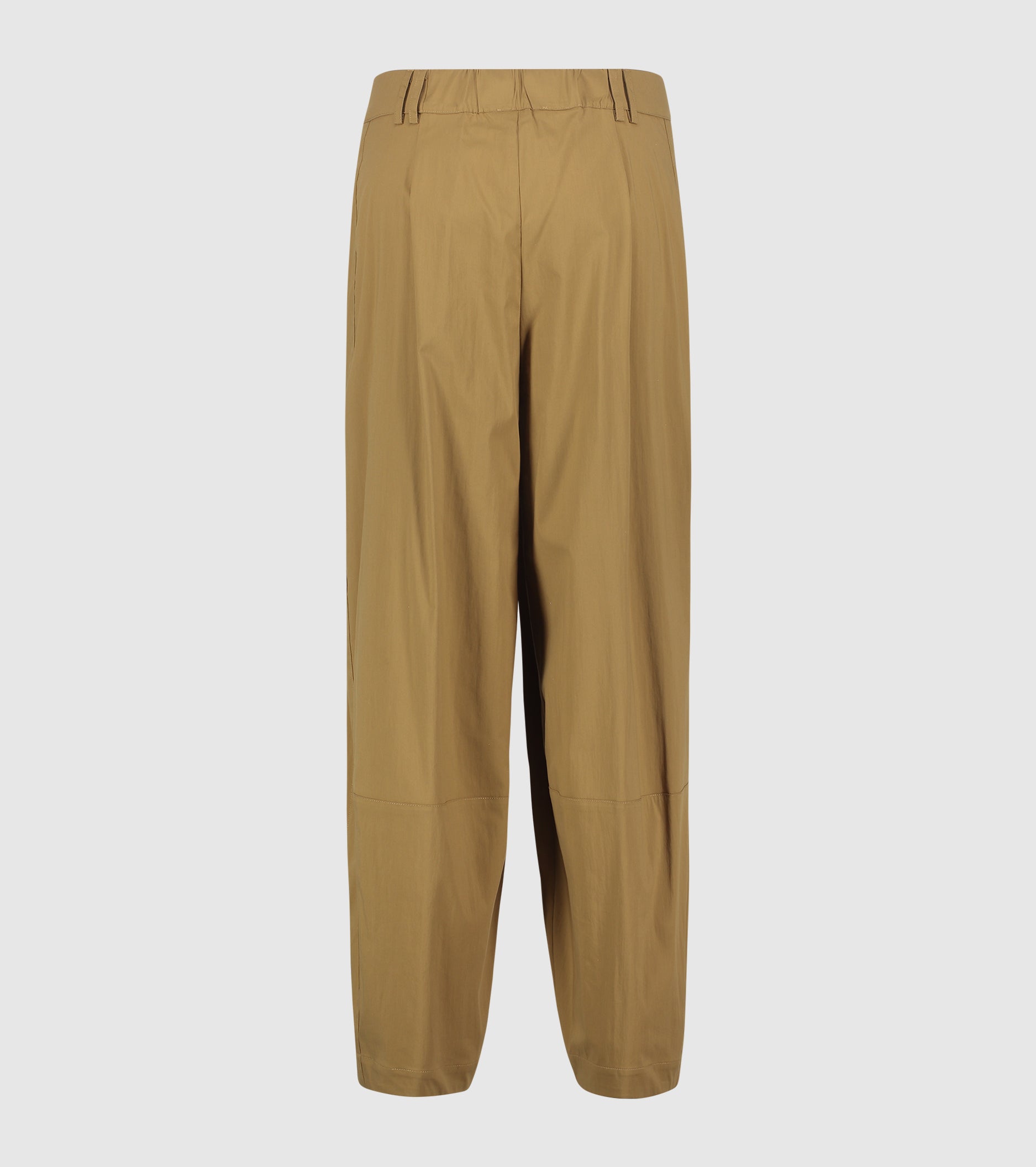 Pantaloni cropped in cotone stretch ermellino