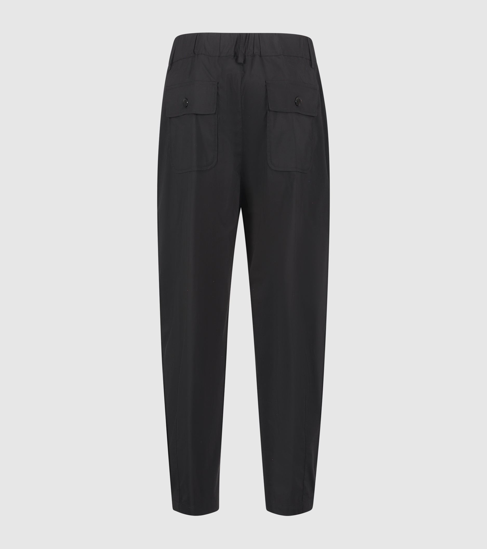 Black high-waisted cropped trousers