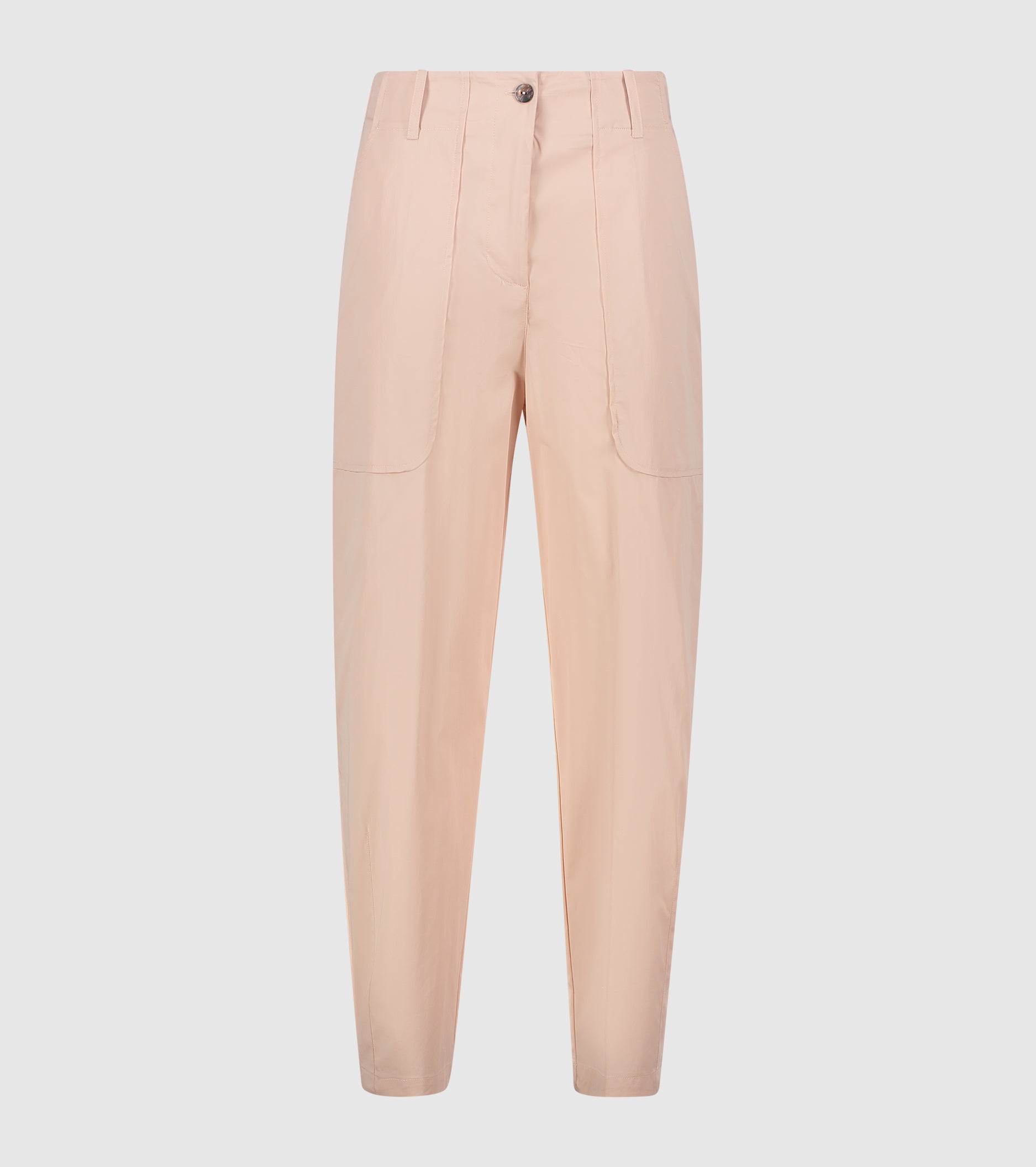 High-waisted cropped trousers blush