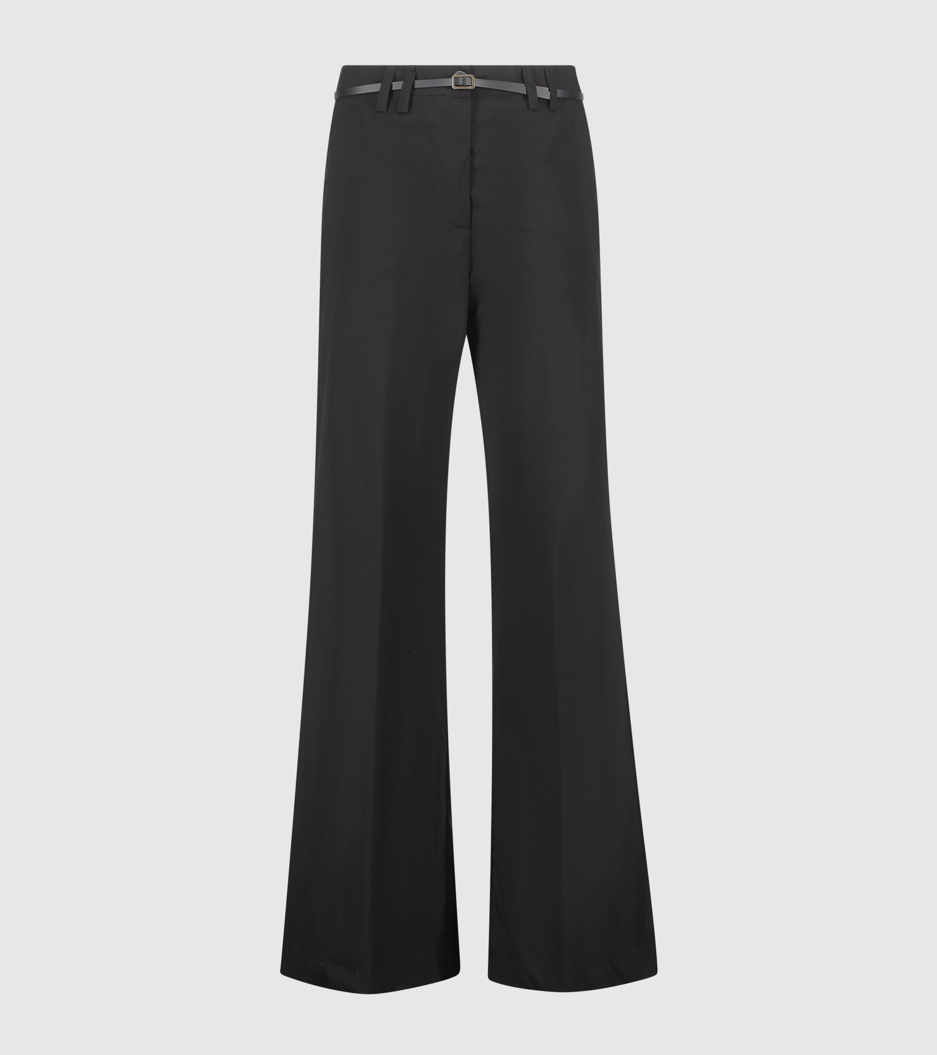 Pantaloni in cotone con cintura nero