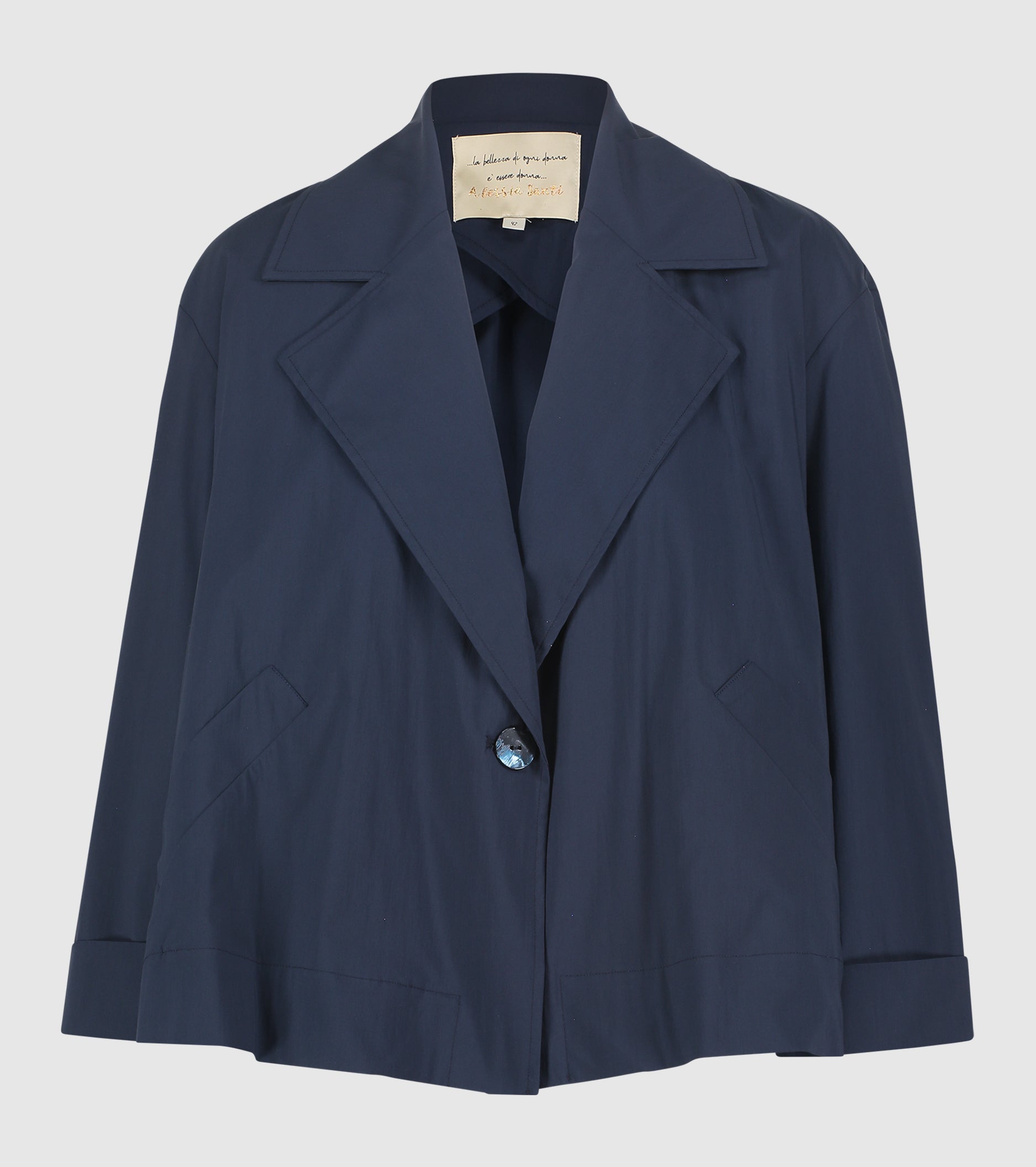 Blazer monopetto con tasche blu