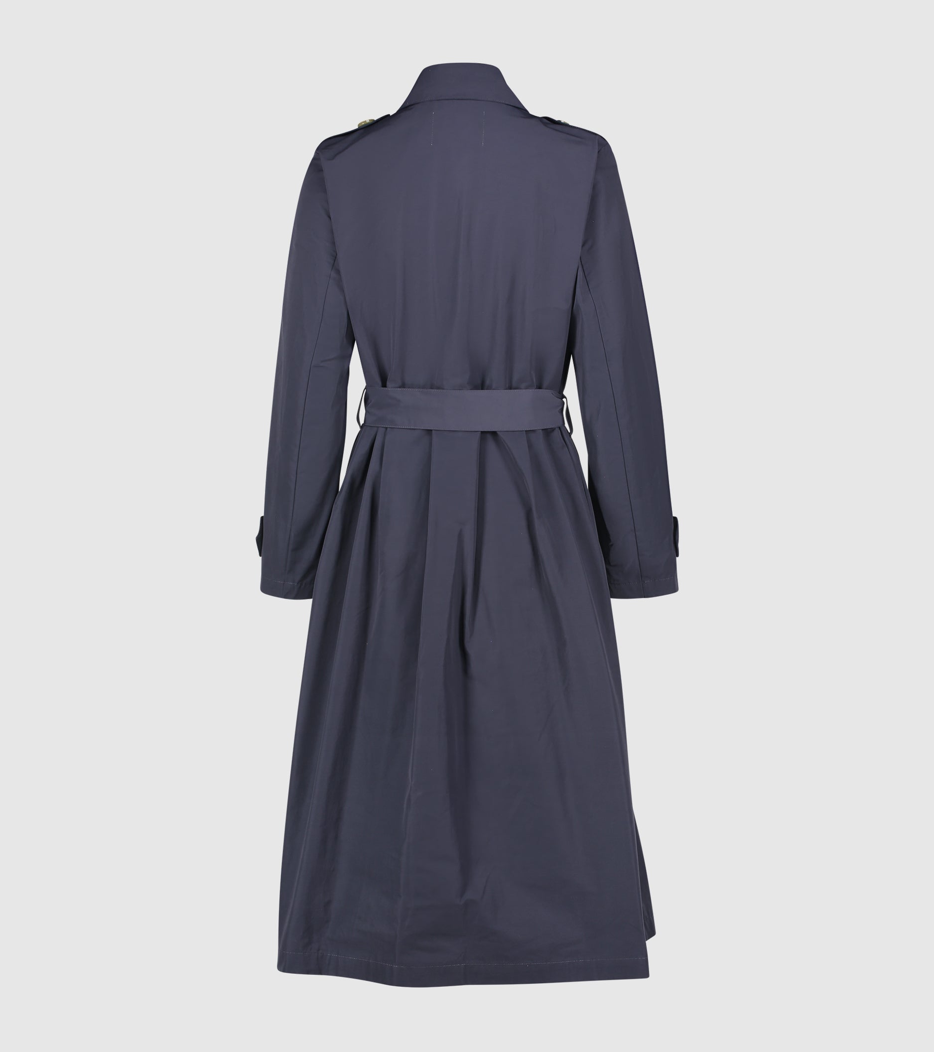 Trench antigoccia con cintura blu