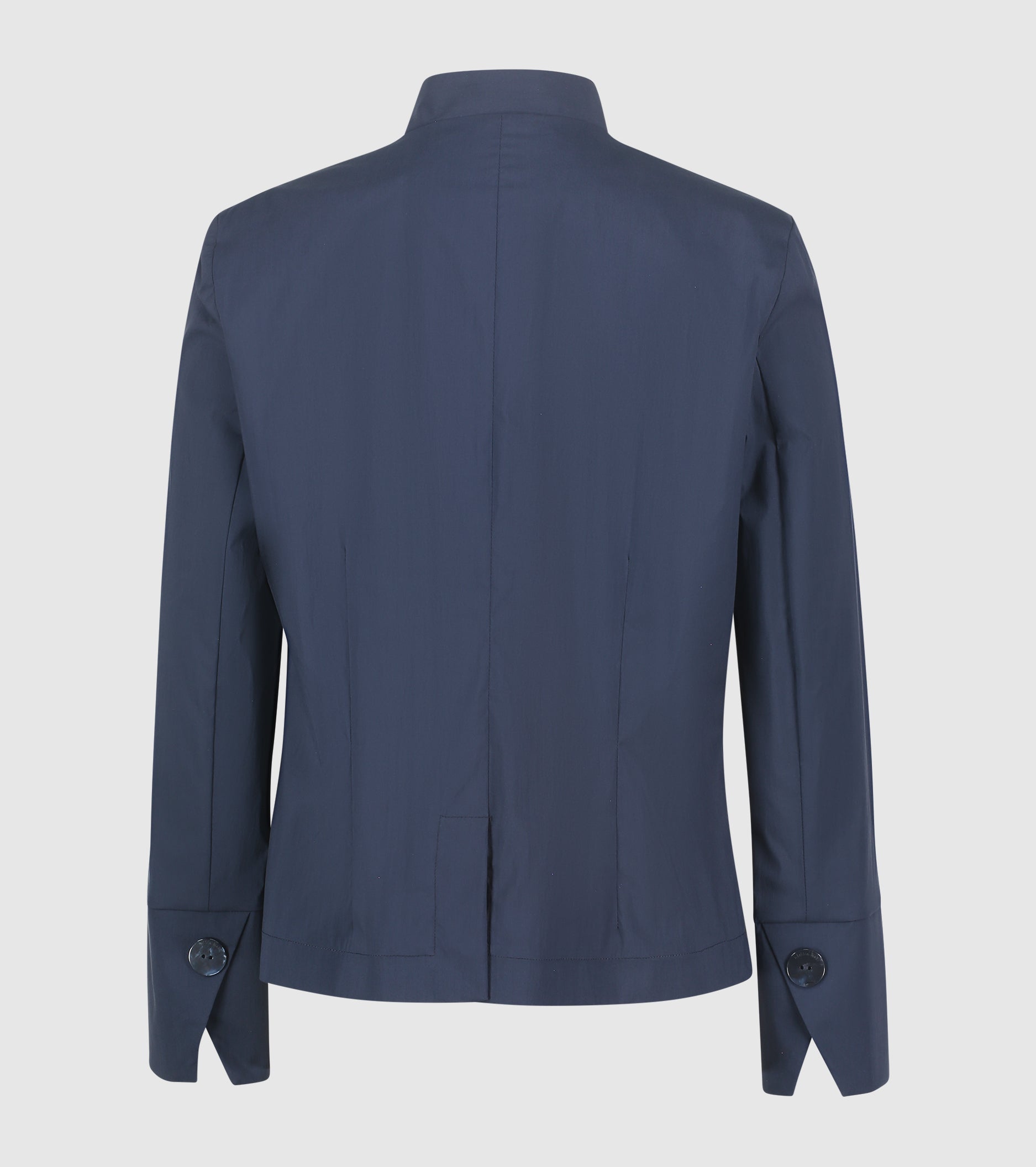 Stretch cotton jacket with blue pockets