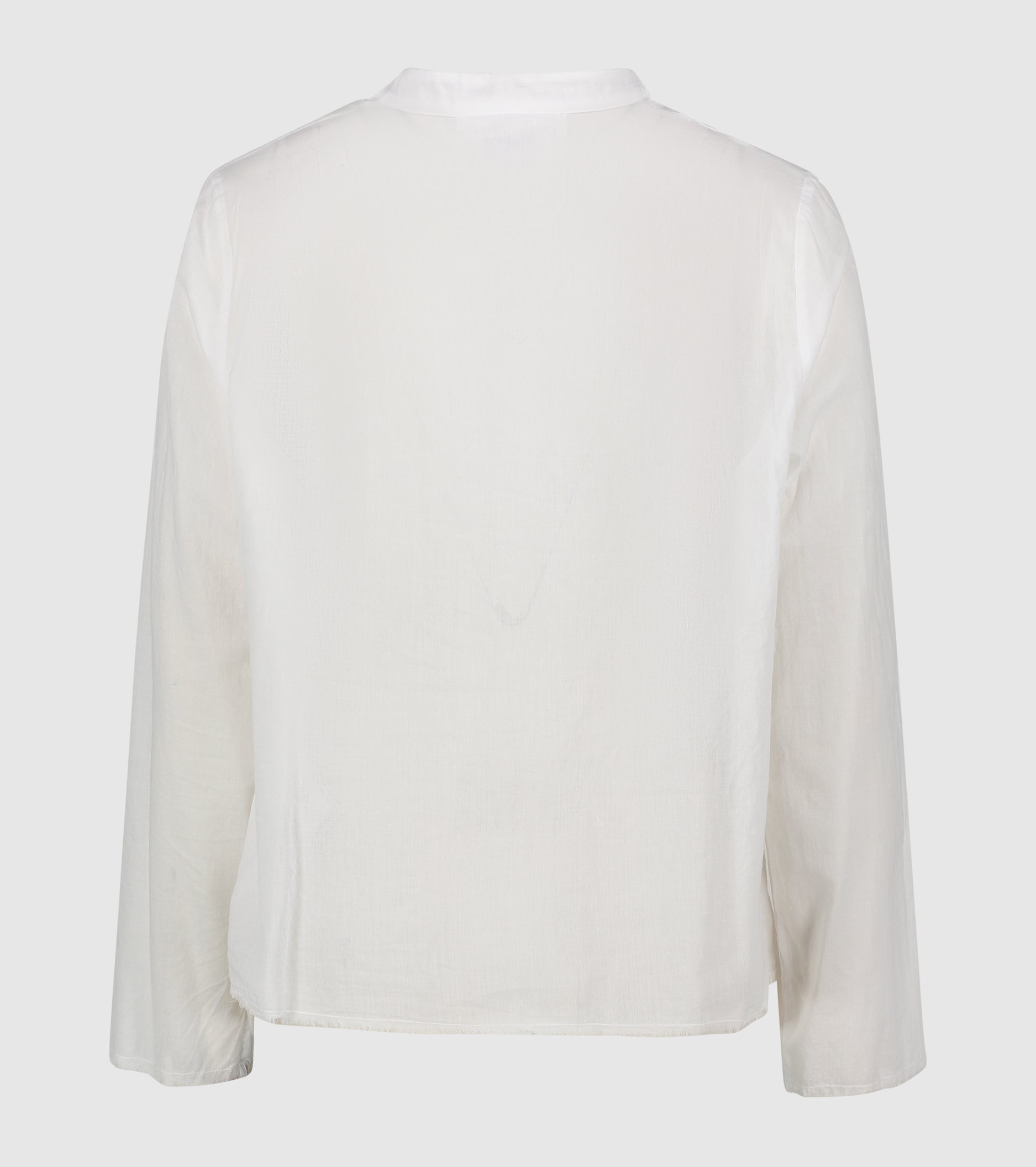Blusa con scollo a V e maniche lunghe bianco