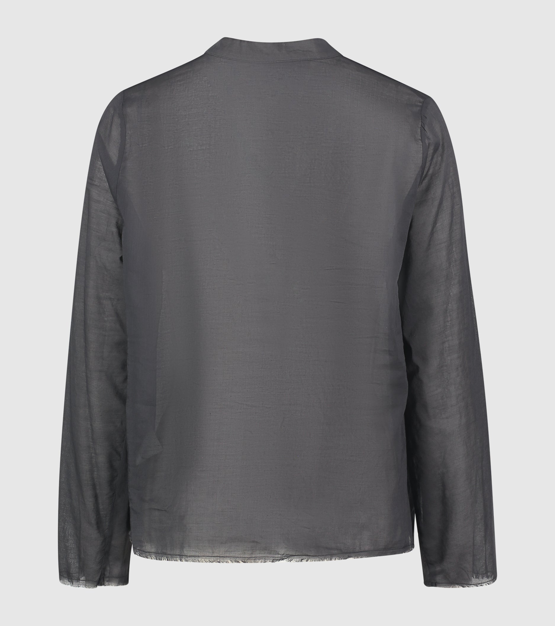 Blusa con scollo a V e maniche lunghe lavagna