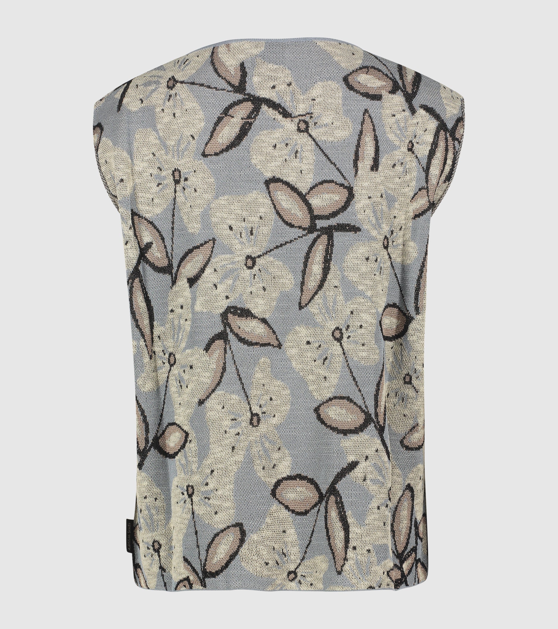 Top jacquard con scollo a barca selce