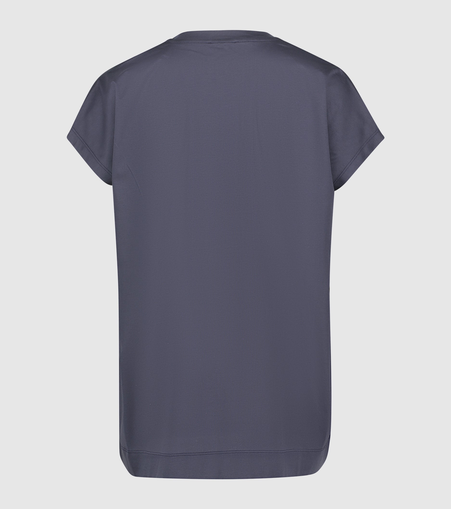 Crew-neck T-shirt in blue jersey