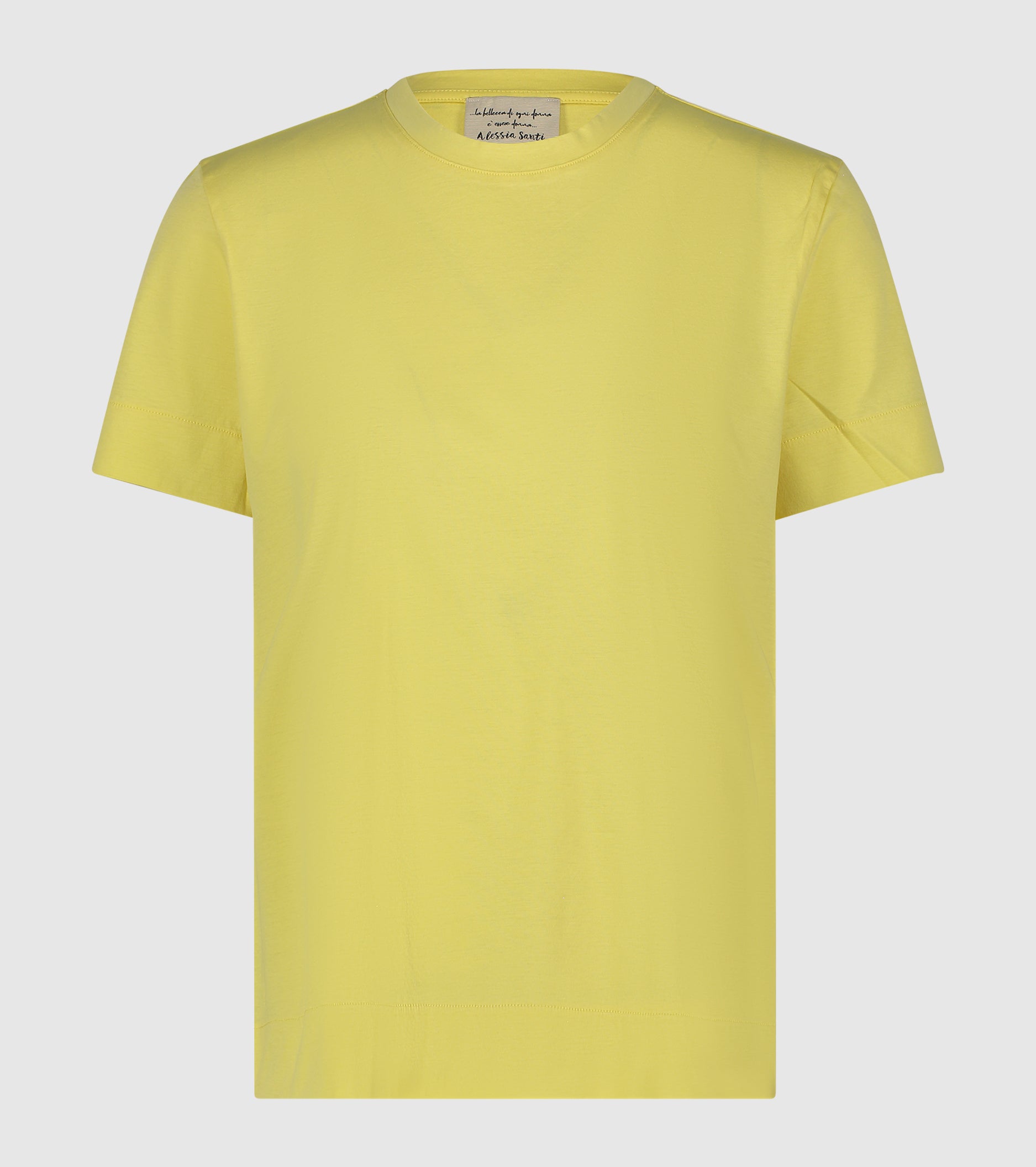 Crew-neck T-shirt with pineapple logo patch