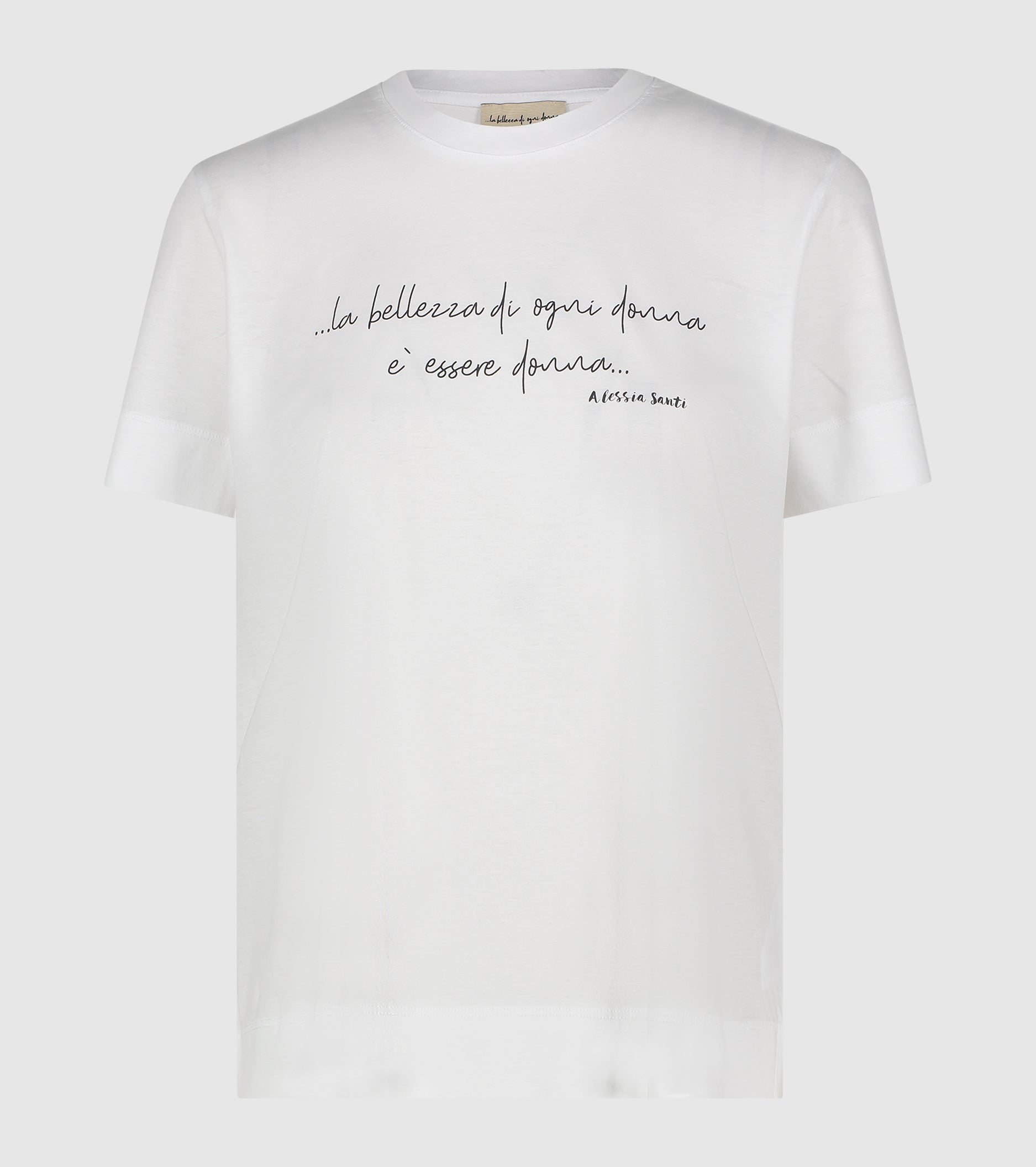 T-shirt with white lettering print